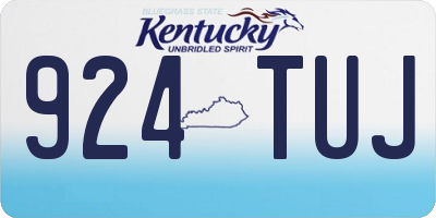 KY license plate 924TUJ