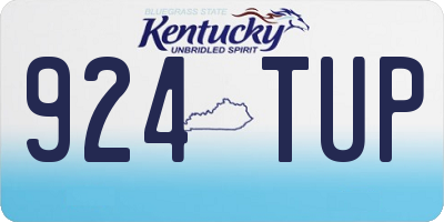 KY license plate 924TUP