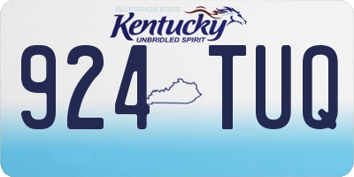 KY license plate 924TUQ