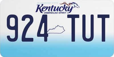 KY license plate 924TUT