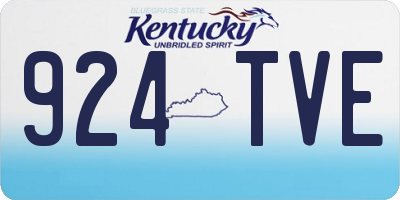 KY license plate 924TVE