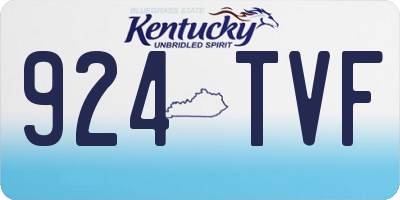 KY license plate 924TVF
