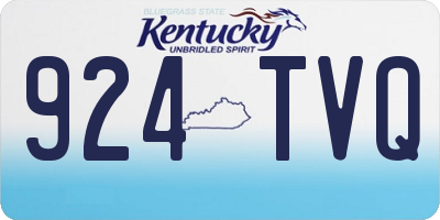KY license plate 924TVQ