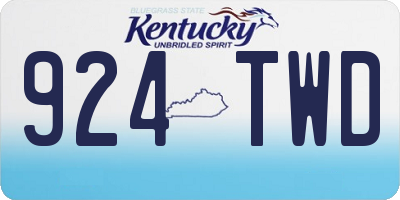 KY license plate 924TWD