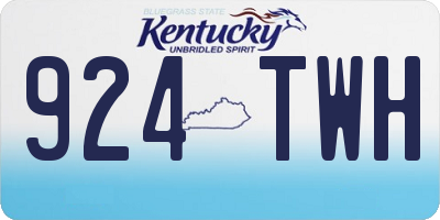 KY license plate 924TWH