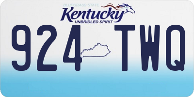 KY license plate 924TWQ
