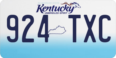 KY license plate 924TXC