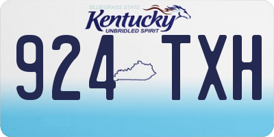 KY license plate 924TXH