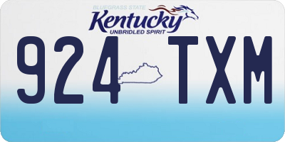 KY license plate 924TXM