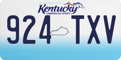 KY license plate 924TXV