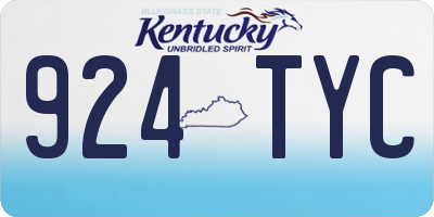 KY license plate 924TYC