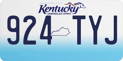 KY license plate 924TYJ