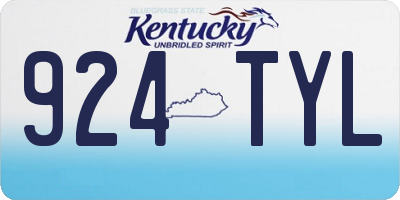 KY license plate 924TYL