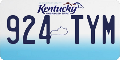 KY license plate 924TYM