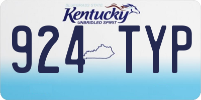 KY license plate 924TYP