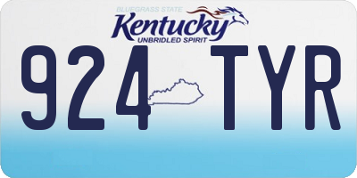 KY license plate 924TYR