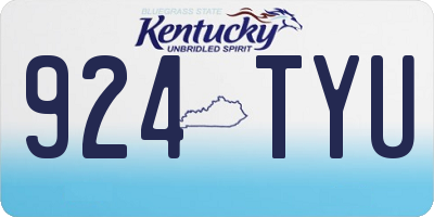 KY license plate 924TYU