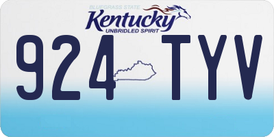 KY license plate 924TYV