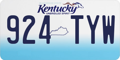 KY license plate 924TYW