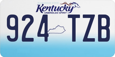 KY license plate 924TZB