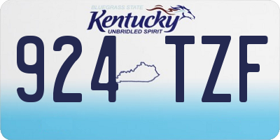 KY license plate 924TZF