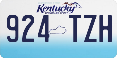 KY license plate 924TZH