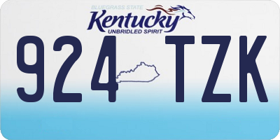 KY license plate 924TZK