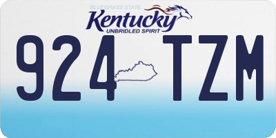KY license plate 924TZM