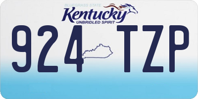 KY license plate 924TZP