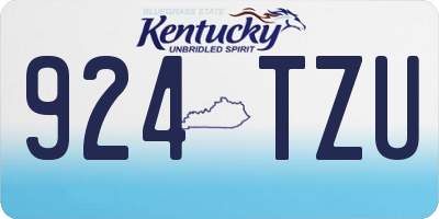 KY license plate 924TZU