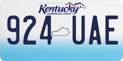 KY license plate 924UAE