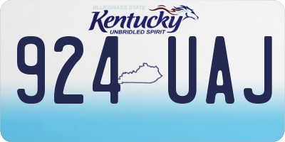 KY license plate 924UAJ