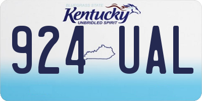KY license plate 924UAL