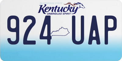 KY license plate 924UAP
