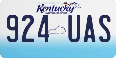 KY license plate 924UAS