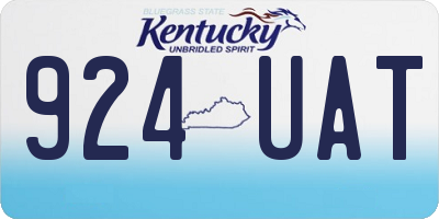 KY license plate 924UAT