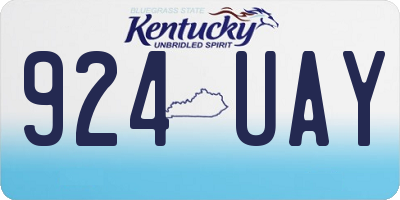 KY license plate 924UAY