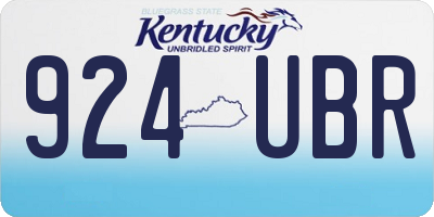 KY license plate 924UBR