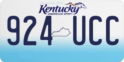 KY license plate 924UCC