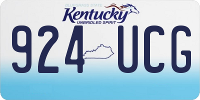 KY license plate 924UCG