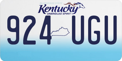 KY license plate 924UGU