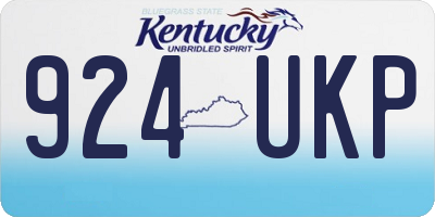 KY license plate 924UKP