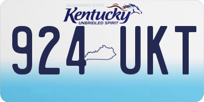 KY license plate 924UKT