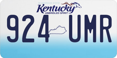 KY license plate 924UMR