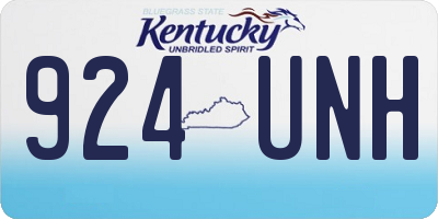 KY license plate 924UNH