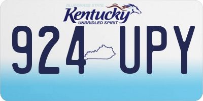 KY license plate 924UPY