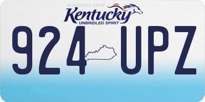 KY license plate 924UPZ