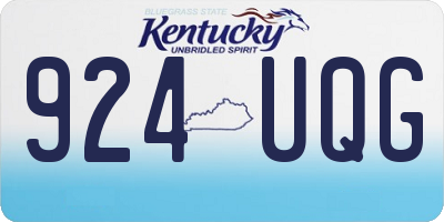 KY license plate 924UQG