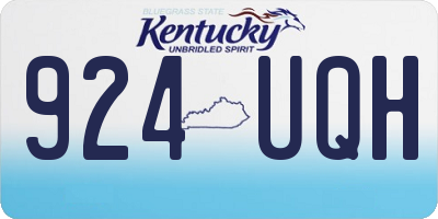 KY license plate 924UQH