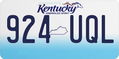 KY license plate 924UQL